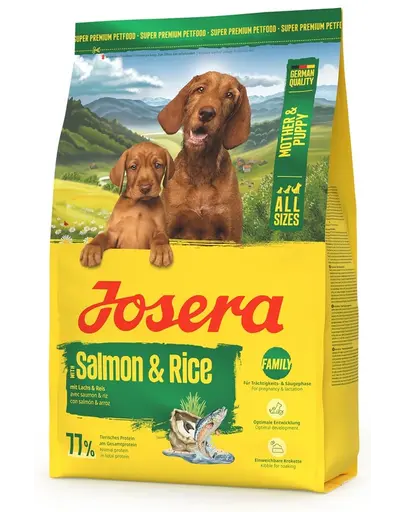 JOSERA Mother and Puppy Salmon with Rice 3kg pentru căței, femele gestante și care alăptează