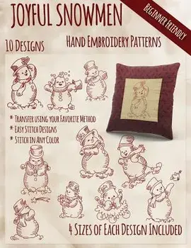 Joyful Snowmen Hand Embroidery Patterns, Paperback/Stitchx Embroidery