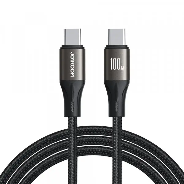 JOYROOM Cablu Date si Incarcare USB-C - USB-C Joyroom S-A25 Light-Speed, 100W, 1.2m, Negru