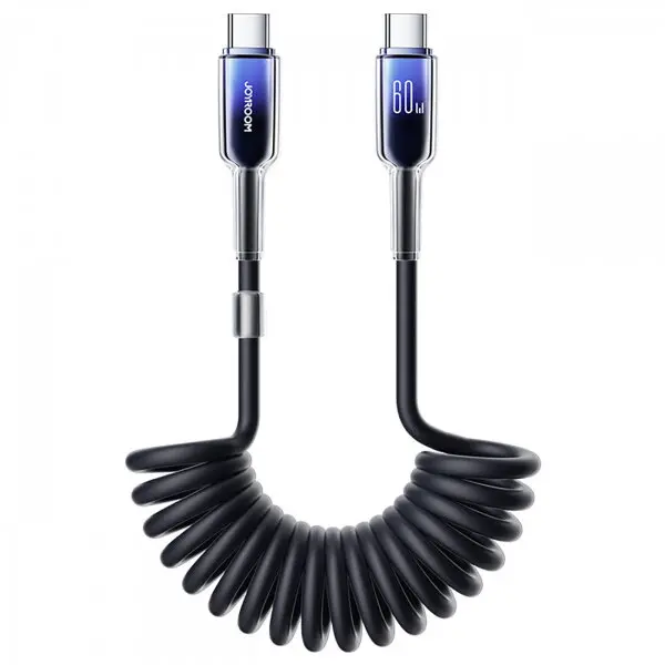 JOYROOM Cablu Date si Incarcare USB-C - USB-C Joyroom S-A43 Crystal, 60W, 1.5m, Negru