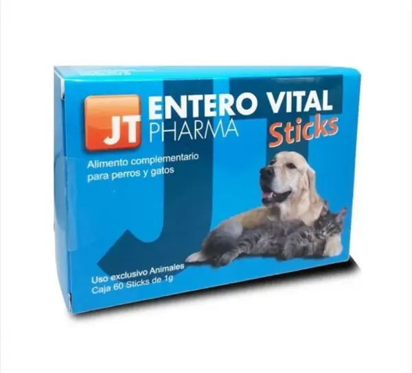 JT - ENTEROVITAL pentru caini, pisici si mamifere mici, 60 Sticks