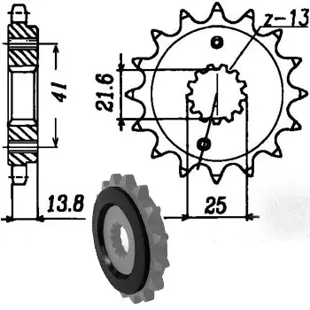 JT - Pinion (fata) - XL600V 650V700V TRANSALP (ultima bucata)