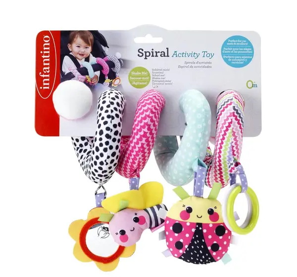 Jucarie bebelusi, B Kids, Spirala pentru activitati, Roz