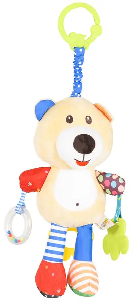 Jucărie cărucior cu cutie muzicală Bali Bazoo - Urs