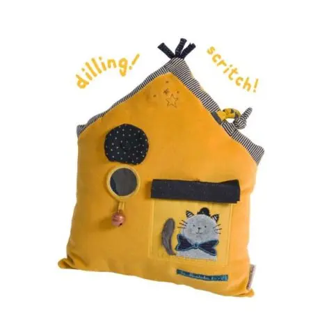 Jucarie cu activitati, perna model casa, moulin roty