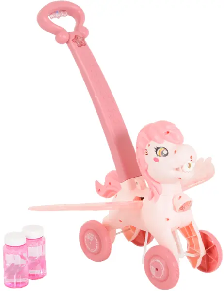 Jucărie cu bule de săpun Moni Toys - Ponei, Pink Wings