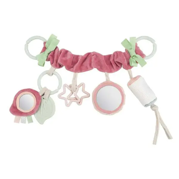 Jucarie de agatat la carucior sau scaun auto Canpol Pastel Friends Roz