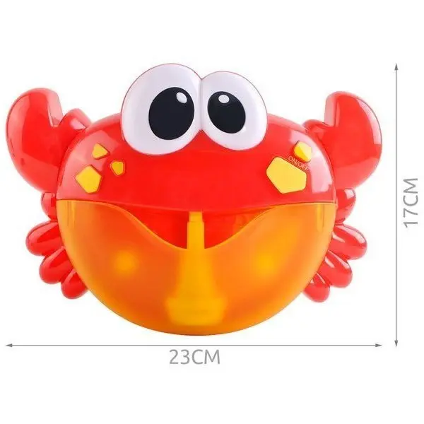 Jucarie de baie crab cu baloane muzicale de sapun Iso Trade rosu MY17383