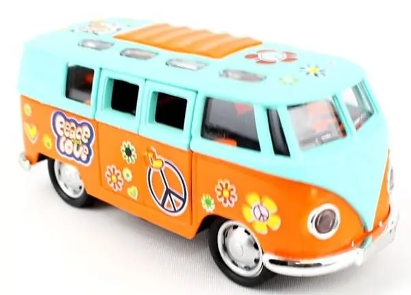 Jucărie de copii Toi Toys - Furgonetă metalică cu flori, sortiment