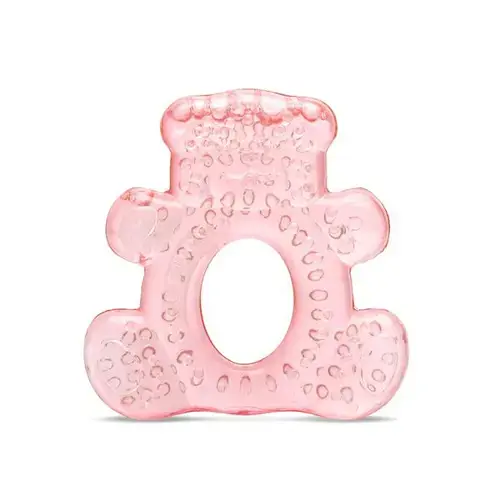 Jucarie de dentitie bebelusi Lorelli Bear, refrigeranta, 3 luni+, Roz