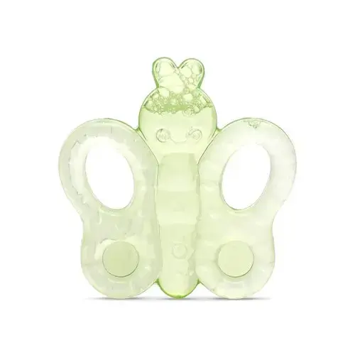 Jucarie de dentitie bebelusi Lorelli Butterfly, refrigeranta, 3 luni+, Verde