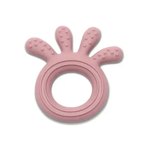Jucarie de dentitie din silicon Lorelli Octopus, 0 luni+, Roz