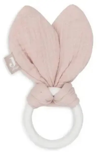 Jucărie de dentiție pentru bebeluși Jollein - Bunny Ears, Wild Rose
