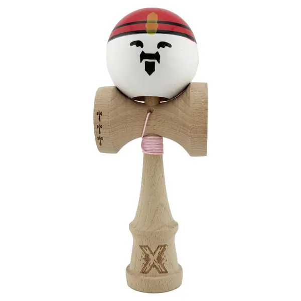 Jucarie de indemanare din lemn, Kendama X, Flippy, Rege, Super Sticky Legendary, Big Cups V2, 18 cm, Maro