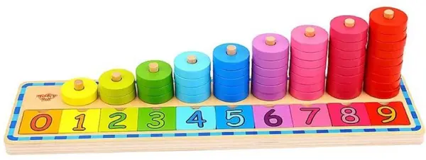 Jucarie de insirat din lemn Tooky Toy - Invata sa numeri pana la 10