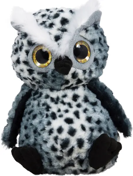 Jucărie de pluș Amek Toys - Bufniță, gri, 26 cm