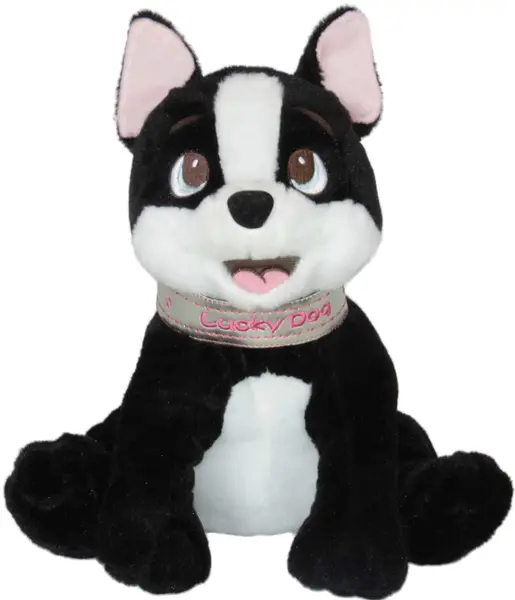 Jucărie de pluș Amek Toys - Câine cu lesă, 22 cm