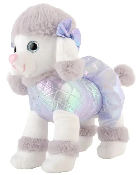 Jucărie de pluș Amek Toys - Pudel, gri deschis, 24 cm