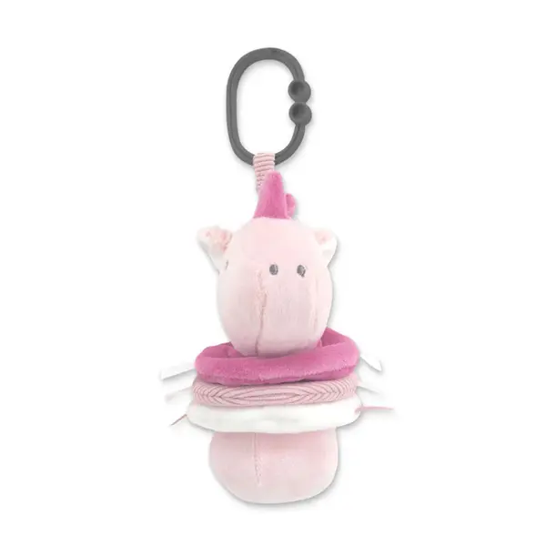 Jucarie de plus cu vibratii pentru bebelusi Lorelli Natural Unicorn Roz