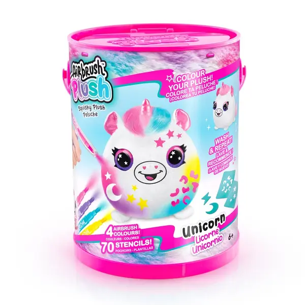 Jucarie de plus de colorat, Airbrush Plush, Squishy Plush, Unicorn