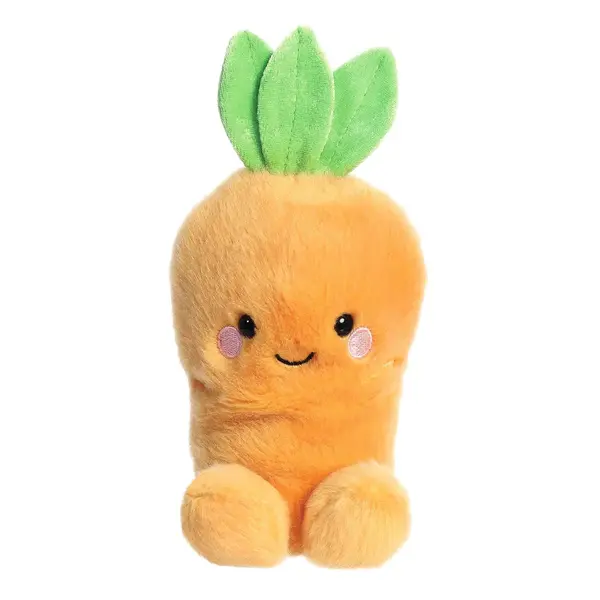 Jucarie de plus de tinut in palma Aurora Palm Pals - Morcov, 13 cm