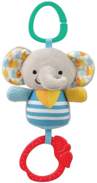 Jucărie de pluș inel de dentiție WinFun - Elefant