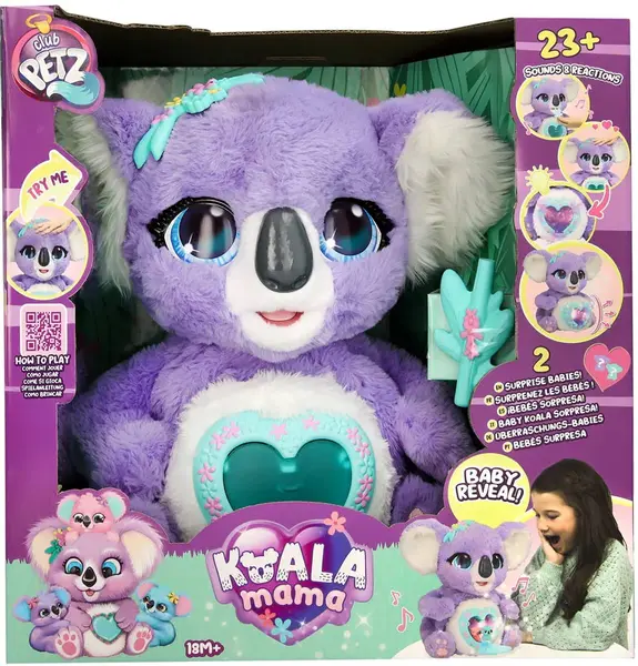 Jucărie de pluș interactivă IMC Toys - Koala însărcinată