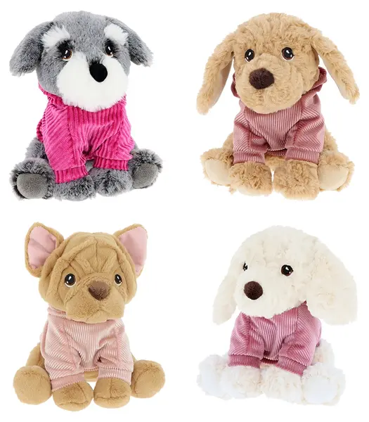 Jucărie de pluș Keel Toys Keeleco - Câine cu glugă, 18 cm, sortiment