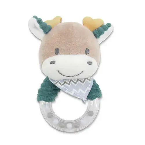 Jucarie de plus Lorelli inel Cerb, 11 cm, zornaitoare, 0 luni+