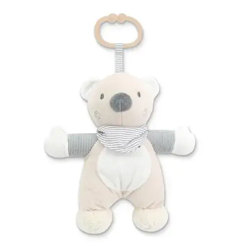 Jucarie de plus Lorelli Ursulet, 22 cm, zornaitoare, 0 luni+, Bej