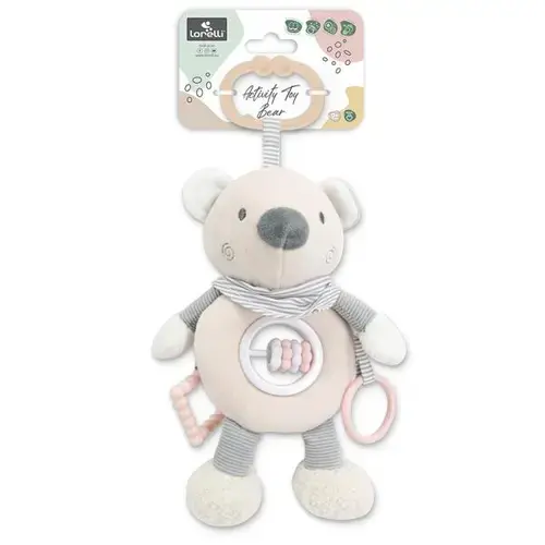 Jucarie de plus Lorelli Ursulet beige, de activitate, 24 cm, 0 luni+