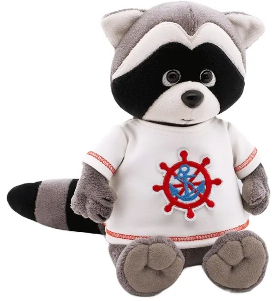 Jucărie de pluș Orange Toys Life - Denny the Raccoon, călătorie pe mare, 20 cm