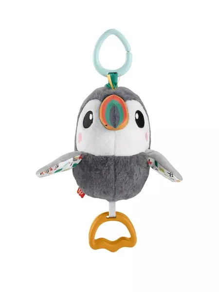Jucarie de plus pentru bebelusi Fisher Price Flap And Go Tucan