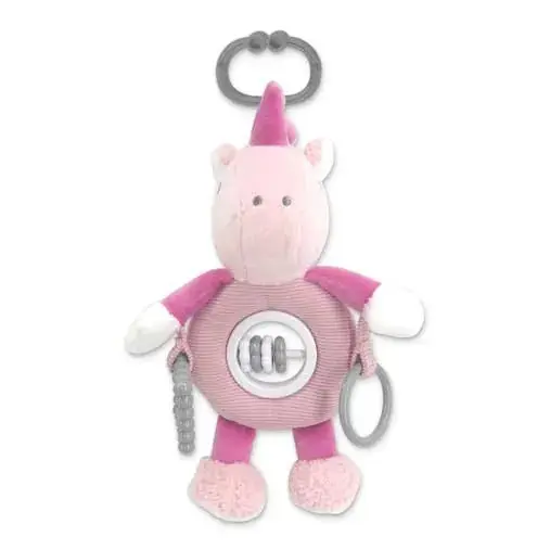 Jucarie de plus pentru carucior Lorelli Natural Unicorn Roz