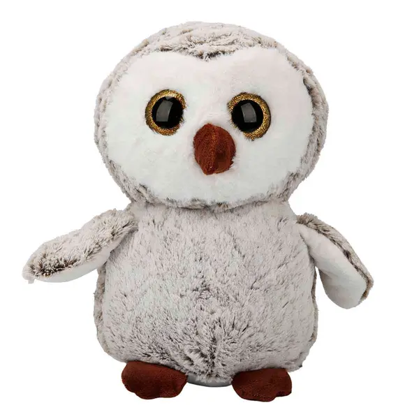 Jucarie de plus, Puffy Friends, Bufnita, Maro, 30 cm