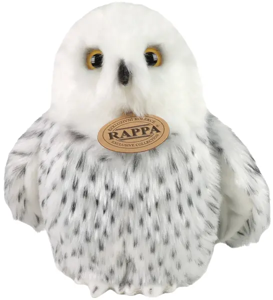Jucărie de pluș Rappa Eco prieteni - Bufniță Albă, 18 cm