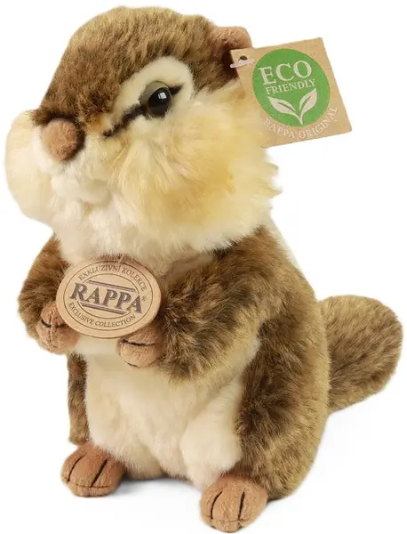 Jucărie de pluș Rappa Eco prietenii - Veveriță Chipmunk, așezată, 20 cm