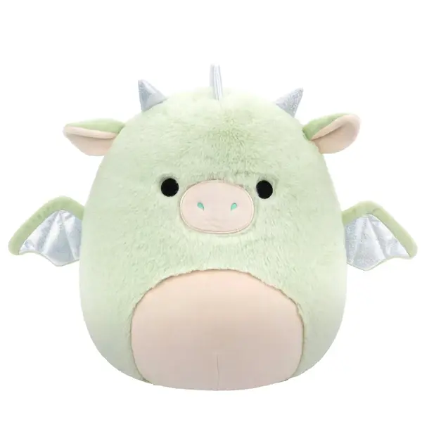 Jucarie de plus, Squishmallows, Fuzzamallows, Dragonul Drew, 30 cm