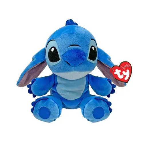 Jucarie de plus TY Beanie Babies Disney Lilo Stitch, 15cm, Albastru
