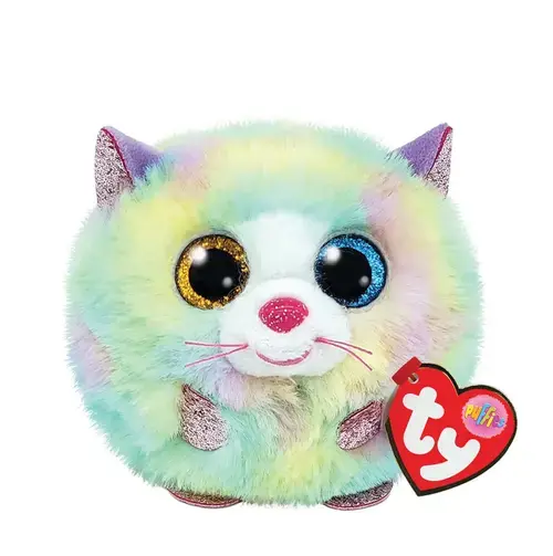 Jucarie de plus TY Beanie Balls Heather Pisica, 8cm