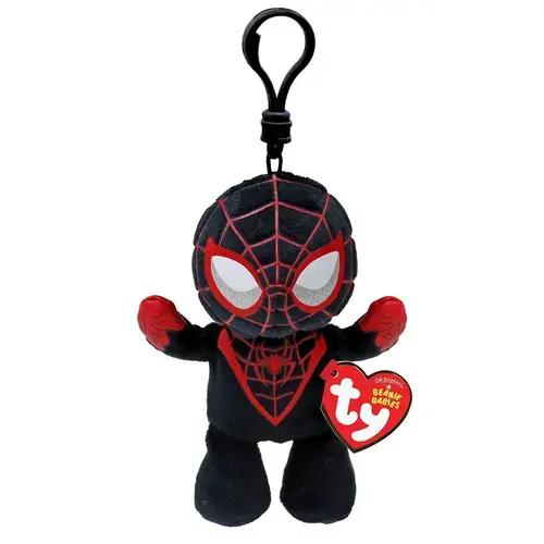 Jucarie de plus Ty Miles Morales, 8.5 cm (Negru/Rosu)