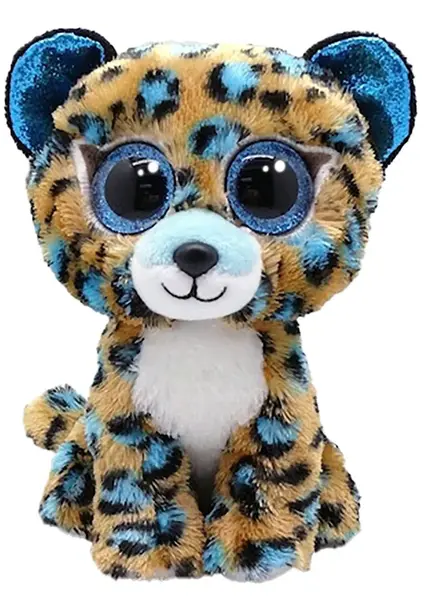 Jucărie de pluș TY Toys Beanie Boos - LeopardCobalt, 15 cm