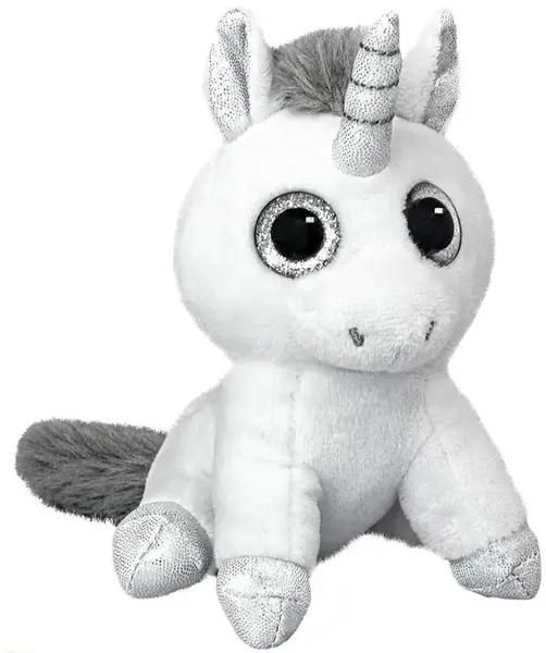 Jucărie de pluș Wild Planet - Unicorn gri, 21 cm