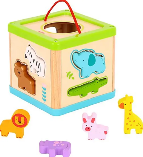 Jucarie de sortare din lemn Tooky Toy - Animale