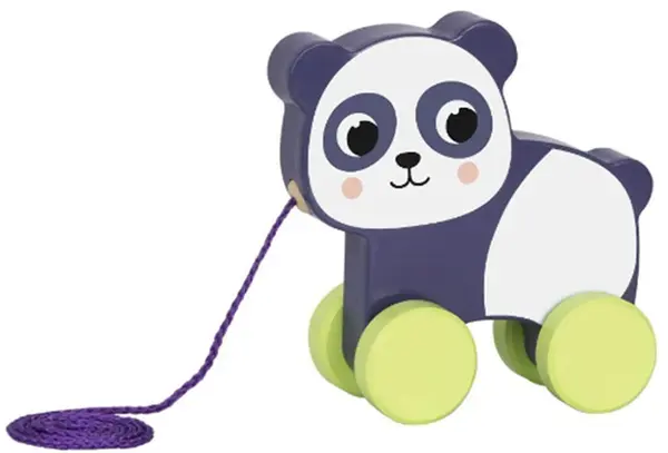 Jucărie de tragere din lemn Hi Pando - Panda