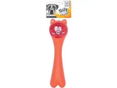 Jucarie din cauciuc pentru caini, ROB M-PETS, portocaliu, 23.5 x 6.5 x 6.5 cm