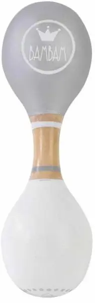 Jucarie din lemn Bam Bam - Maracas, Grey