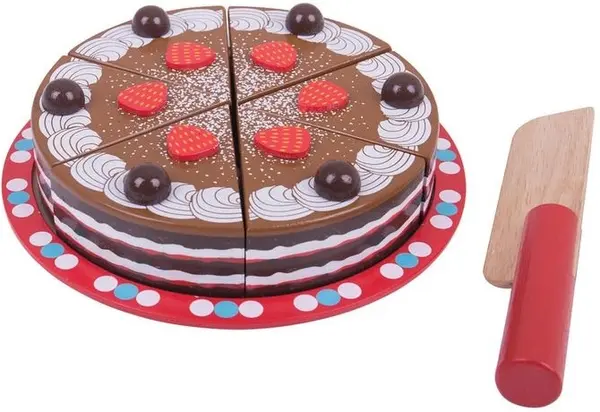 Jucarie din lemn Bigjigs -Tort de ciocolata