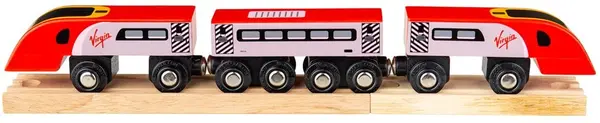 Jucarie din lemn Bigjigs -Trenuletul Pendolino, cu sine