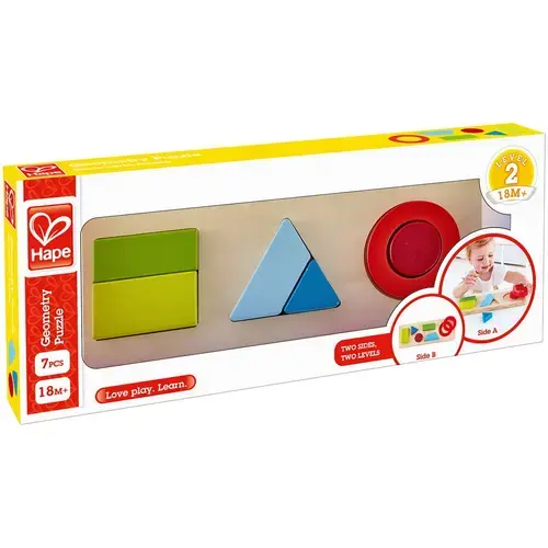 Jucarie din lemn Hape Puzzle geometric